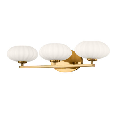 Aldermont Retro Modern 3 Light Wall Light Fox Gold