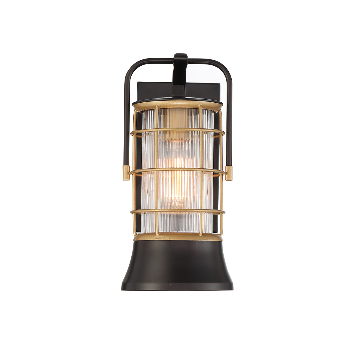 Aldermoor Field Lantern Wall Light Black and Brushed Gold Aldermoor Field Lantern Wall Light Black and Brushed Gold
