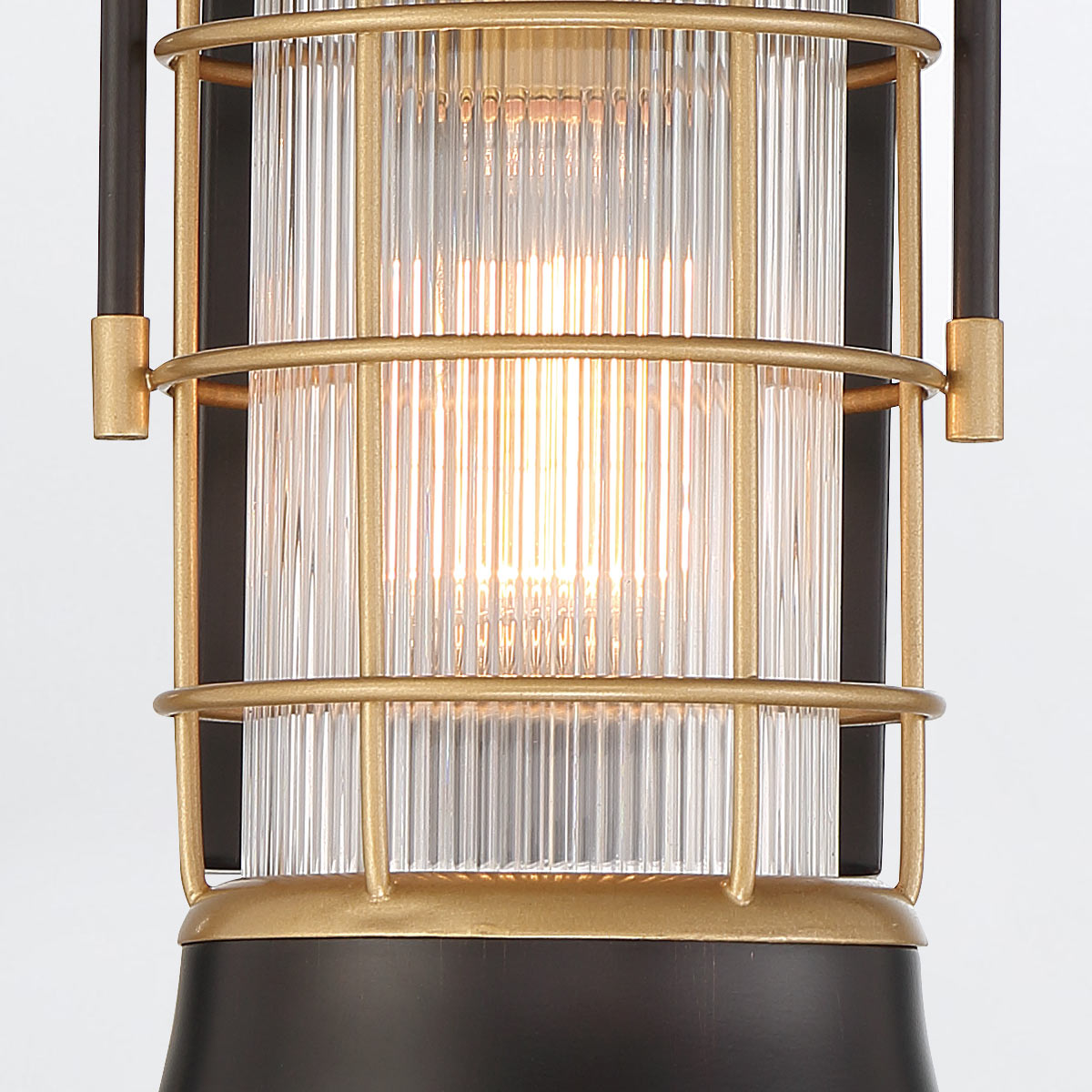 Aldermoor Field Lantern Wall Light Black and Brushed Gold Aldermoor Field Lantern Wall Light Black and Brushed Gold — detail view