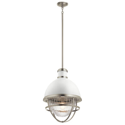 Aldermoor Row Hamptons Dome Pendant White & Brushed Nickel