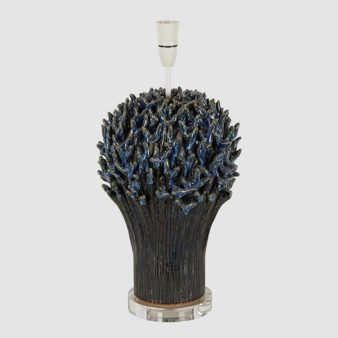 Alderwick Hamptons Coral Ceramic Table Lamp Base Blue Alderwick Hamptons Coral Ceramic Table Lamp Base Blue