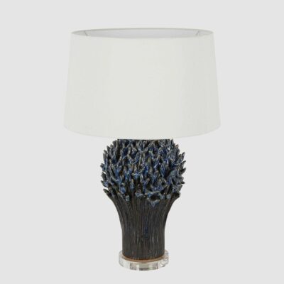 Alderwick Hamptons Coral Ceramic Table Lamp Base Blue