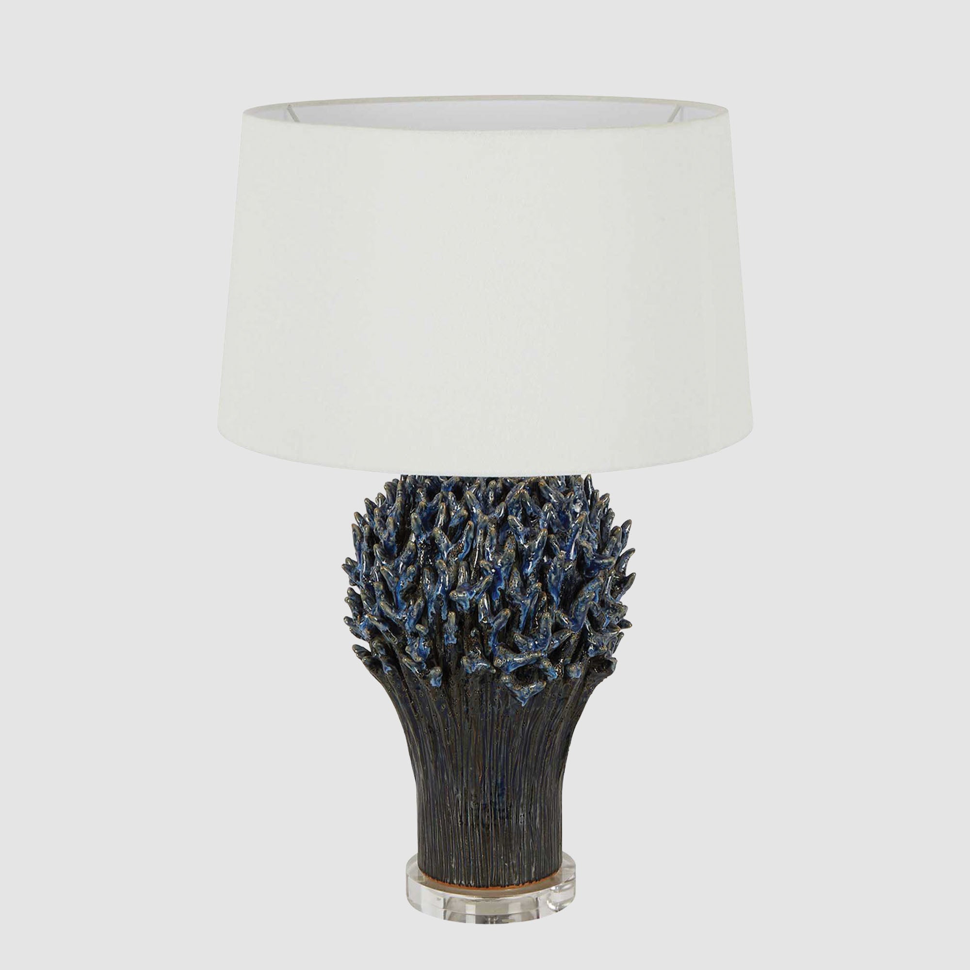 Alderwick Hamptons Coral Ceramic Table Lamp Base Blue