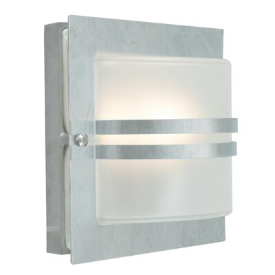 Alpenglow Art Deco Outdoor Wall Lantern Galvanised