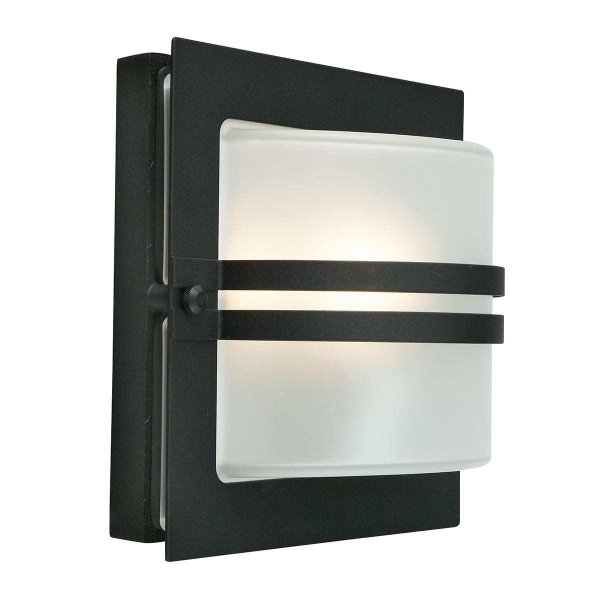 Alpenglow Art Deco Outdoor Wall Lantern in Black