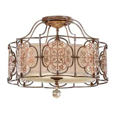 Alverstone French Provincial Ceiling Semi-Flush in Bronze