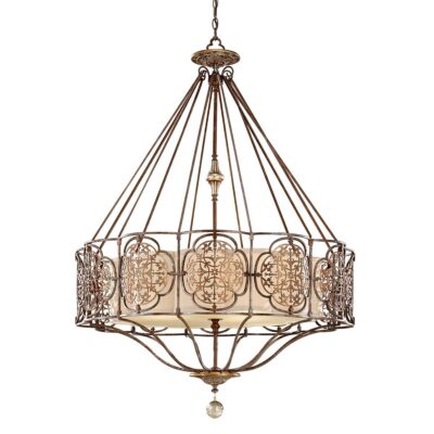 Alverstone French Provincial Chandelier Bronze Filigree Drum
