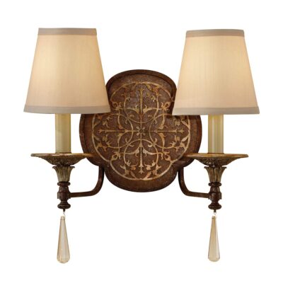 Alverstone French Provincial Twin Arm Wall Light Bronze