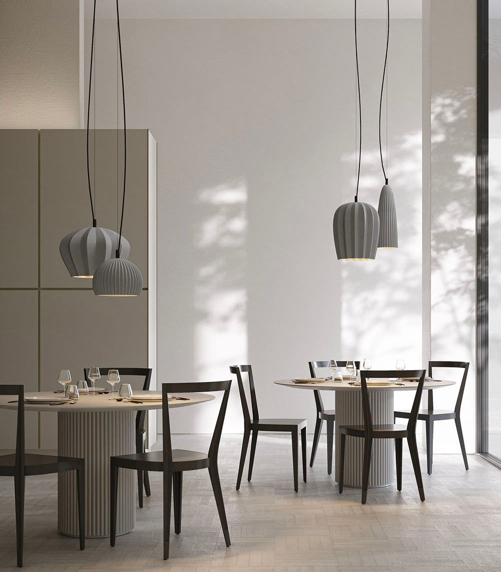 Amberfield Fluted Ceramic Dome Pendant Light Amberfield Fluted Ceramic Dome Pendant Light