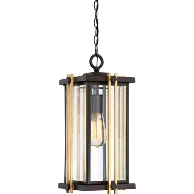 Amberfield Heritage Outdoor Chain Lantern Black and Brass