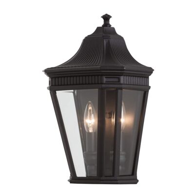 Amberleigh Lane Traditional Half Wall Lantern Black