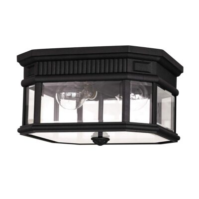 Amberleigh Lane Traditional Outdoor Ceiling Flush Black