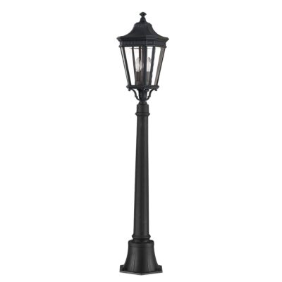 Amberleigh Lane Traditional Outdoor Pillar Lantern Black
