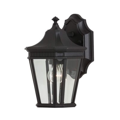 Amberleigh Lane Traditional Outdoor Wall Lantern in Black