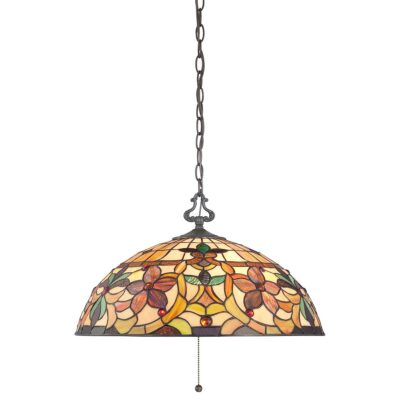 Amberton Tiffany Style Pendant in Vintage Bronze