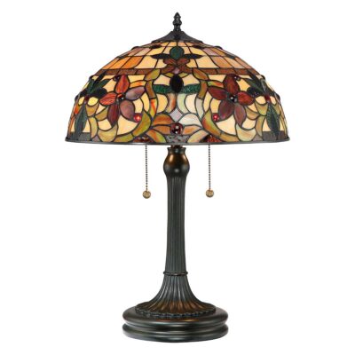 Amberton Tiffany Style Table Lamp Vintage Bronze