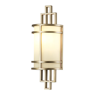 Amberweld Art Deco Wall Light in Natural Brass