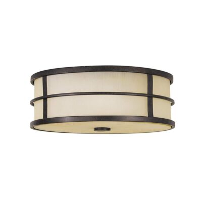 Amberweld Arts And Crafts Bronze Ceiling Flush