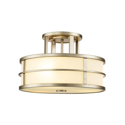 Amberweld Hamptons Ceiling Semi-Flush Natural Brass