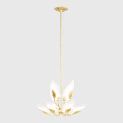 Appleworth Contemporary 12 Light Chandelier Gold Leaf