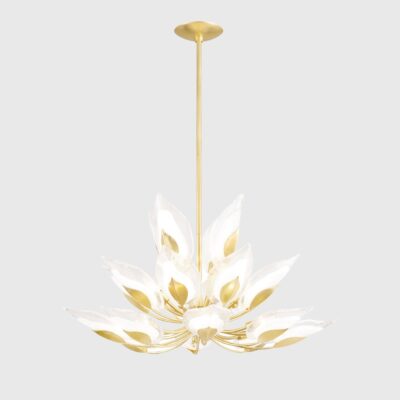 Appleworth Contemporary 20 Light Chandelier Gold Leaf