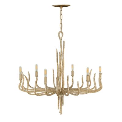 Ashborne Peak Contemporary 6 Light Branch Chandelier Champagne Gold