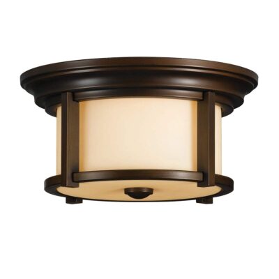 Ashbrook Manor Transitional Outdoor Ceiling Flush Heritage Bronze