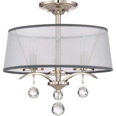 Ashbury Court Hamptons Ceiling Semi-Flush Nickel