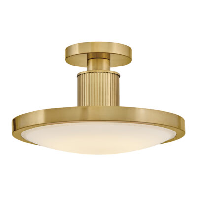 Ashcarra Semi-Flush Ceiling Light Lacquered Brass
