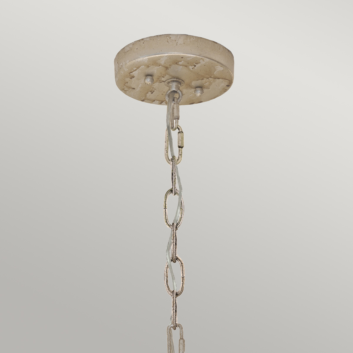 Ashcastle Striped Drum Pendant Light in Black and Cream with Taupe Linen Shade Ashcastle Striped Drum Pendant Light in Black and Cream with Taupe Linen Shade — detail view