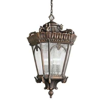 Ashcombe Court Traditional Extra Large Chain Lantern Aged Grey