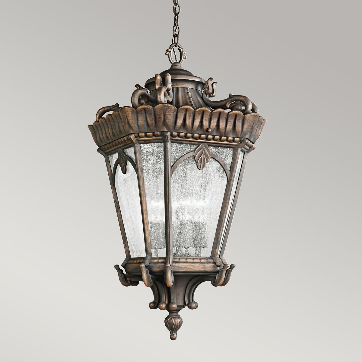 Ashcombe Court Traditional Extra Large Chain Lantern Aged Grey Ashcombe Court Traditional Extra Large Chain Lantern Aged Grey — detail view