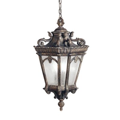 Ashcombe Court Traditional Hexagonal Outdoor Pendant Aged Bronze