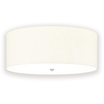 Ashcombe Flush Hamptons Ceiling Light Polished Chrome with Ivory Shade