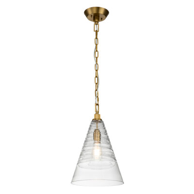 Ashcombe Reach Hamptons Cone Pendant Brass