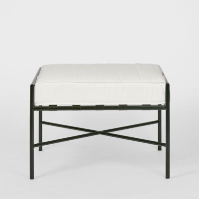 Ashcourt Hamptons X-Frame Outdoor Ottoman Black