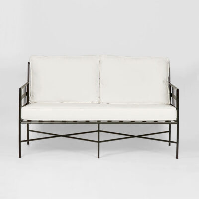 Ashcourt Harbour Hamptons Outdoor 2 Seater Lounge Black