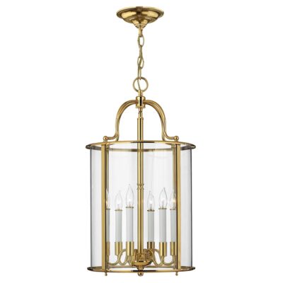 Ashcourt Manor Hamptons 6 Light Large Pendant Polished Brass