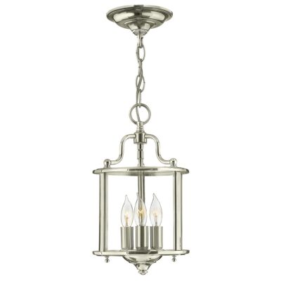 Ashcourt Manor Hamptons Candle Lantern Pendant Polished Nickel