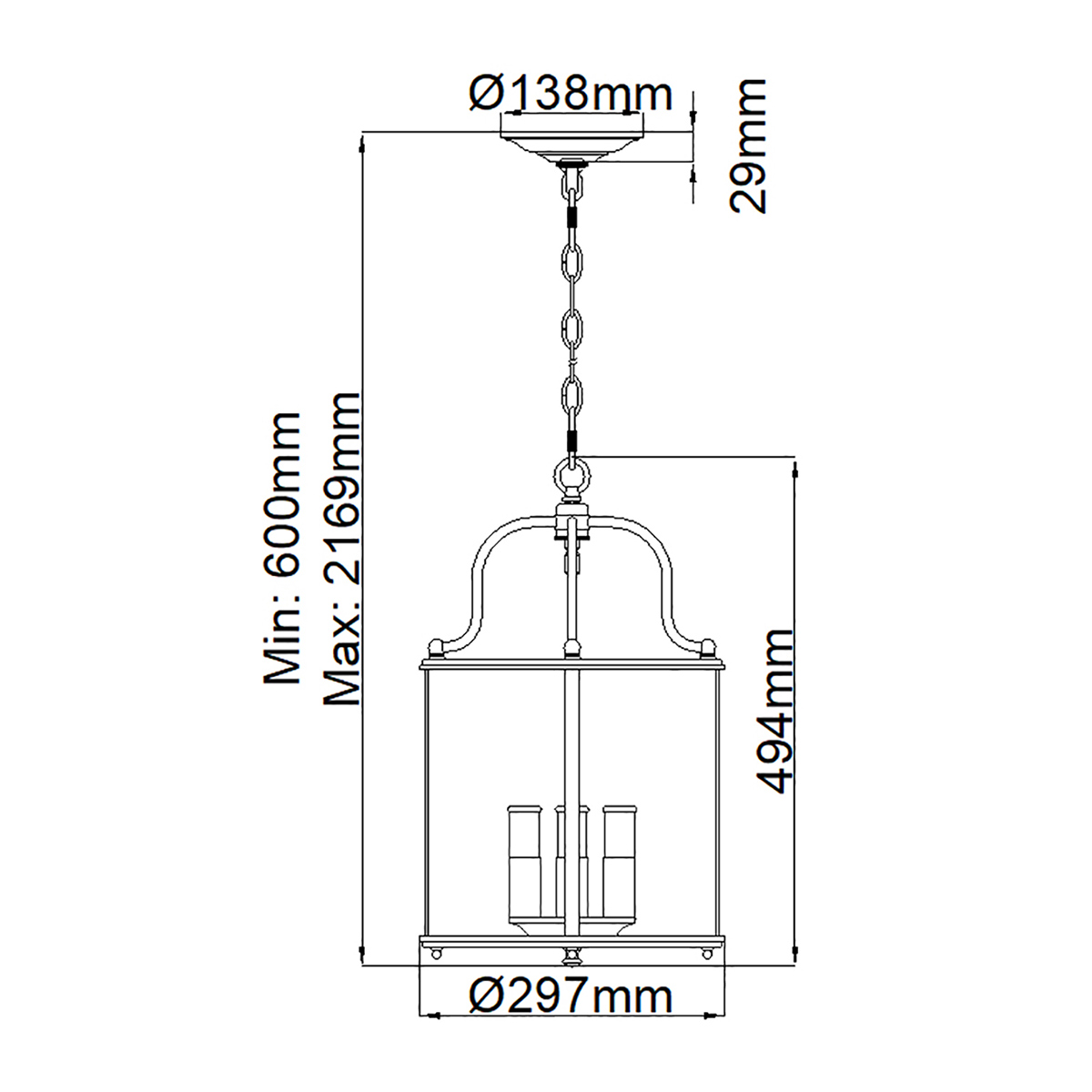 Ashcourt Manor Hamptons Style 4 Light Lantern Pendant Pewter Ashcourt Manor Hamptons Style 4 Light Lantern Pendant Pewter