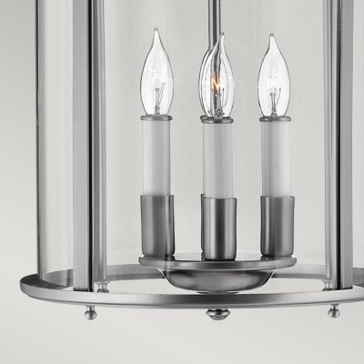 Ashcourt Manor Hamptons Style 4 Light Lantern Pendant Pewter — detail view