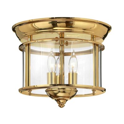 Ashcourt Manor Traditional Ceiling Flush Polished Brass