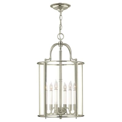 Ashcourt Manor Traditional Lantern Pendant Polished Nickel
