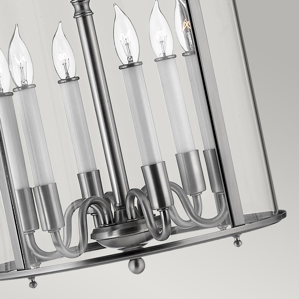 Ashcourt Manor Traditional Six Light Lantern Pendant Pewter Ashcourt Manor Traditional Six Light Lantern Pendant Pewter — detail view