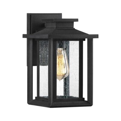 Ashcourt Reach Transitional Outdoor Wall Lantern Earth Black
