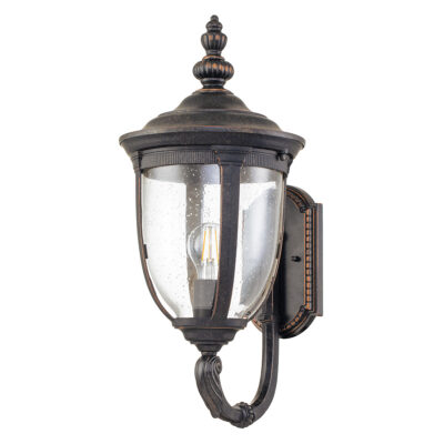 Ashcroft Traditional Outdoor Wall Lantern in Weathered Bronze