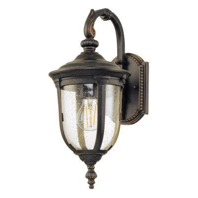 Ashcroft Traditional Outdoor Wall Lantern in Weathered Bronze