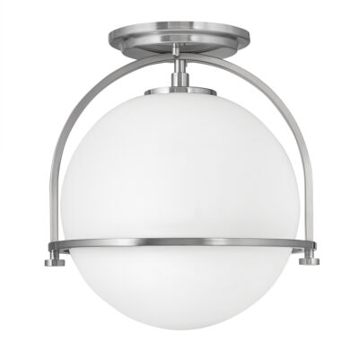 Ashdown Manor Globe Ceiling Flush Brushed Nickel