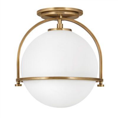 Ashdown Manor Heritage Brass Globe Ceiling Flush