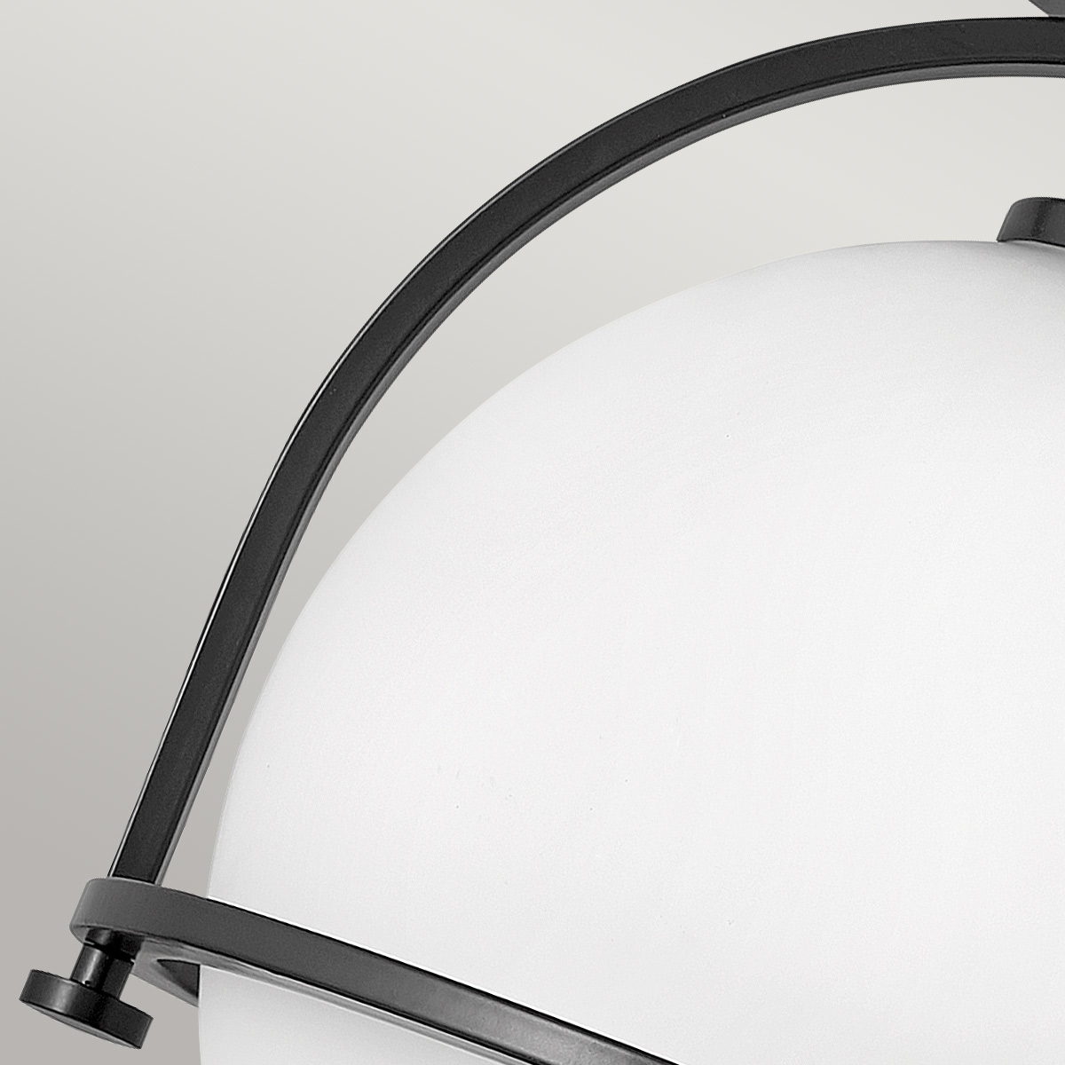 Ashdown Manor Retro Modern Ceiling Flush Black Ashdown Manor Retro Modern Ceiling Flush Black — detail view